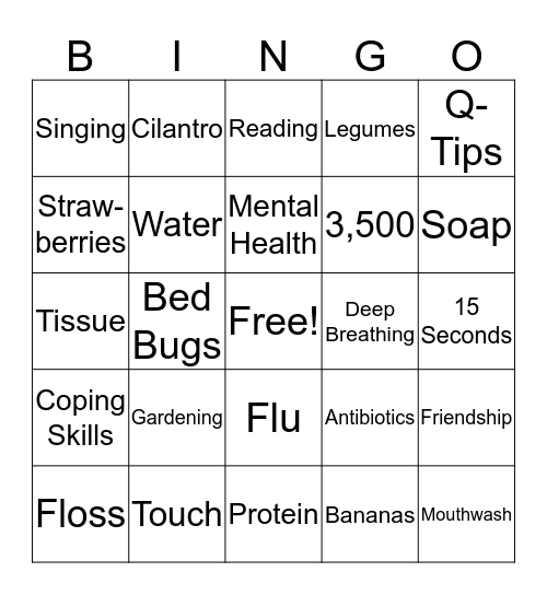 RECOGNITION BINGO! Bingo Card