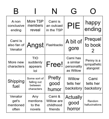 Piggy Permeant Detention Bingo Card