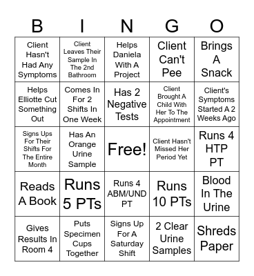 PT Administrators Bingo Card