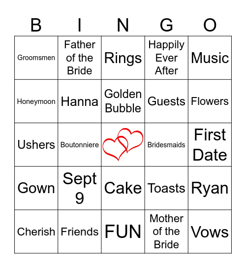 Celebrate Bingo Card