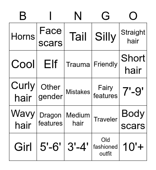 Art Bingo Card