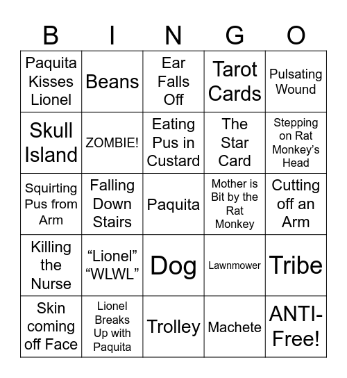 Dead Alive - Round 1 Bingo Card