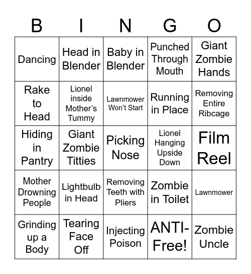 Dead Alive - Round 3 Bingo Card