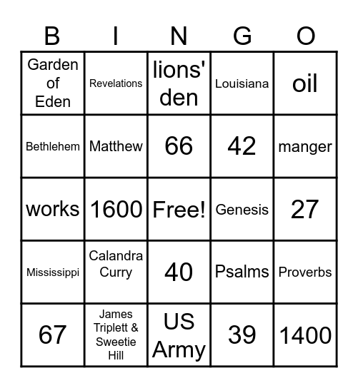 PR CC Bingo Card