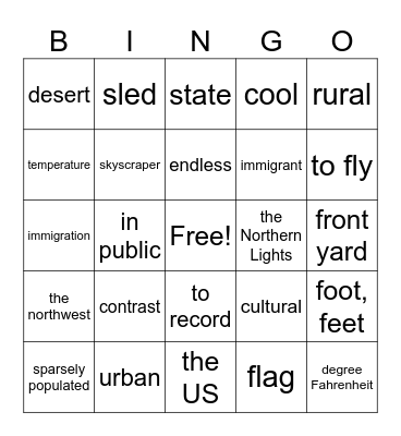 Across Cultures 1 Bingo Card