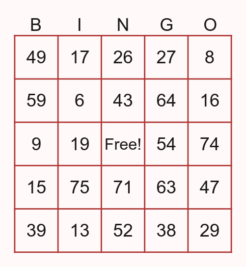 CYRILLE Bingo Card