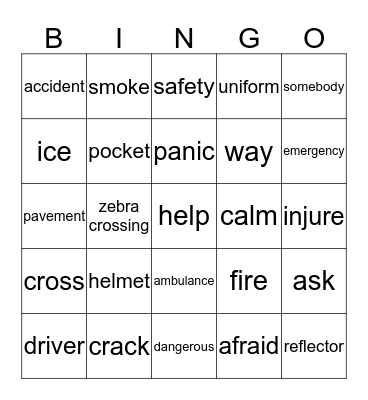 Unit 12 Bingo Card