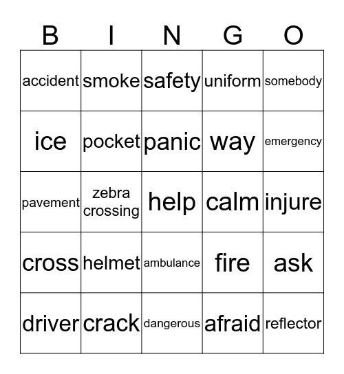 Unit 12 Bingo Card