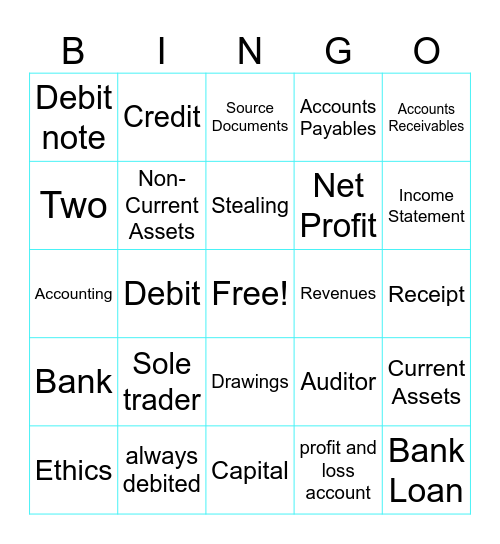 Accounting Bingo Card
