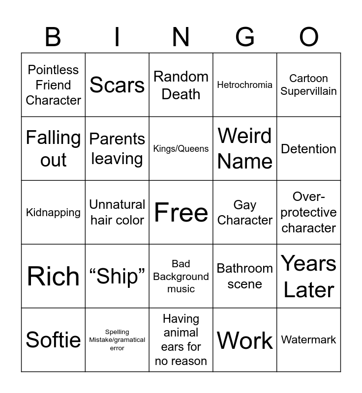 Gacha Bingo (Furina Edition) Bingo Card