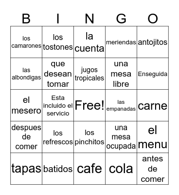 Chapter 4B Bingo Card