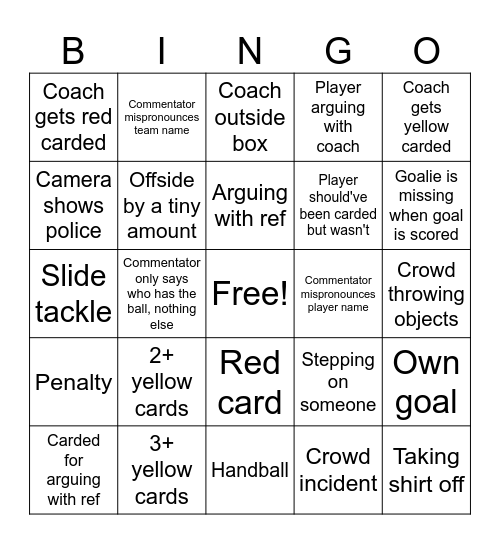 Süper Lig Bingo Card