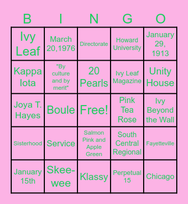 BINGO Card
