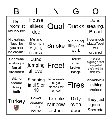 After Visit Bingo Card