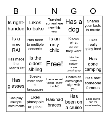 Icebreaker Bingo: Find Someone Who Bingo Card
