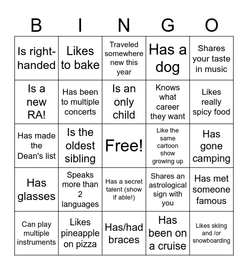 Icebreaker Bingo: Find Someone Who Bingo Card