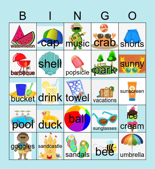 SUMMER- BINGO MS ROCIO Bingo Card