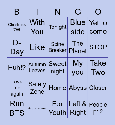 @jin_ious_ Bingo Card