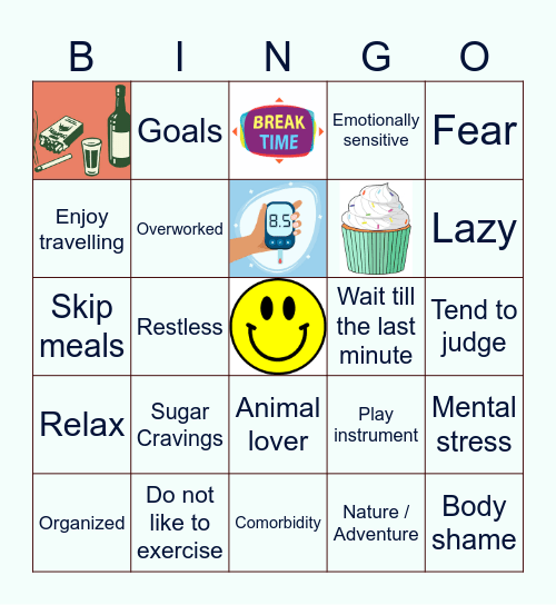 Lifestyle Bingo Card