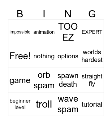 geometry Bingo Card