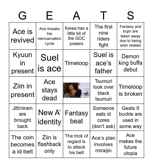 Geats finale bingo Card