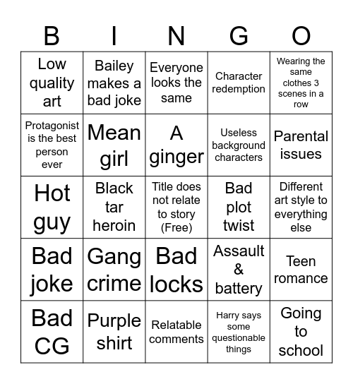 My Story Animated Bingo Card