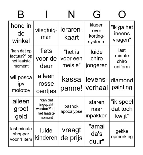 Banier Bingo Card