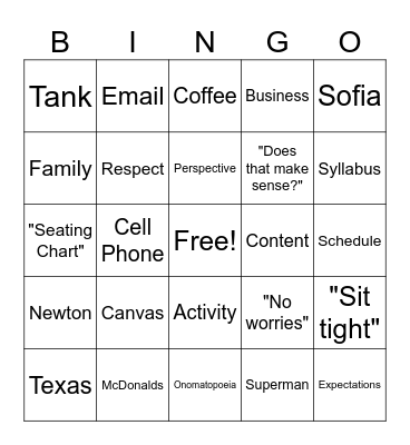 Bingo Card