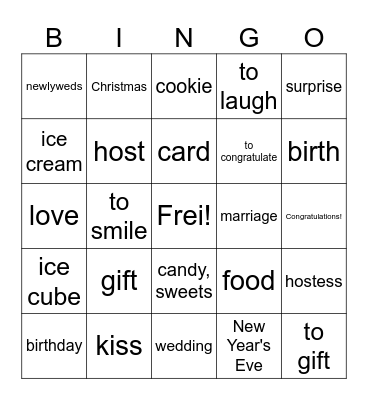 Feste feiern Bingo Card