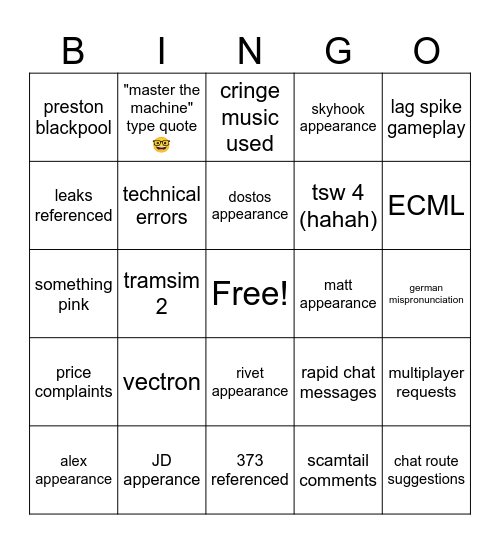 direct Bingo Card