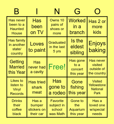 Find A Farmer Who... Bingo Card
