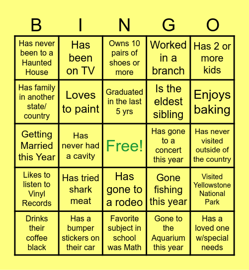 Find A Farmer Who... Bingo Card