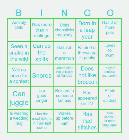 RSM MK People Bingo Card