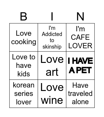 LET'S FIND YOUR SPARKS Bingo Card