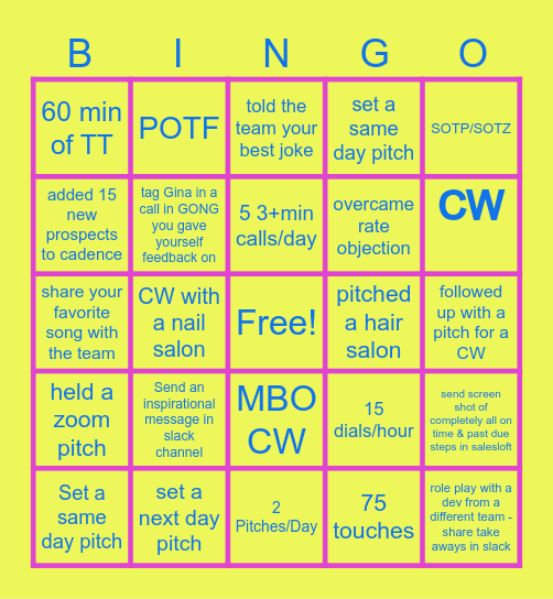 Spa & Salon Bingo!! Bingo Card