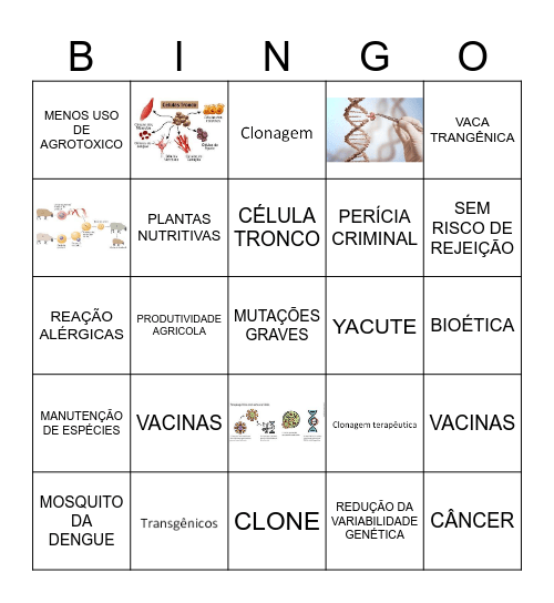 BIOTECNOLOGIA Bingo Card