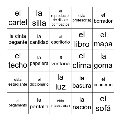Ch 2 - Whole Chapter Bingo Card