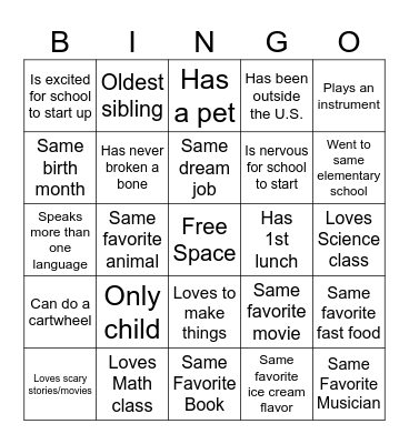 Media Arts Bingo Card