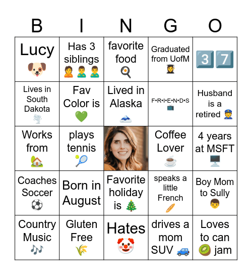 All About Steph BINGO Card