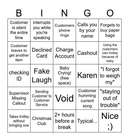 PaknSave Bingo Card