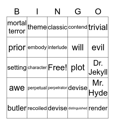 Workshop 3 Bingo Card