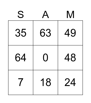 22/08/2023 Bingo Card