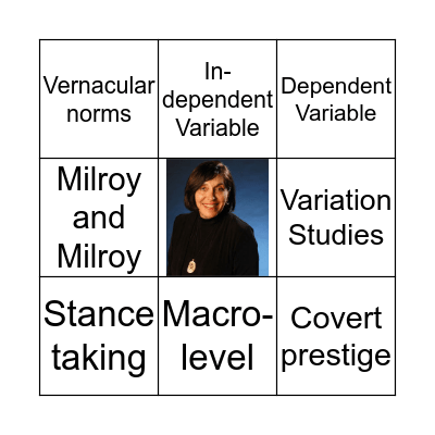 Language Variation Bingo Card