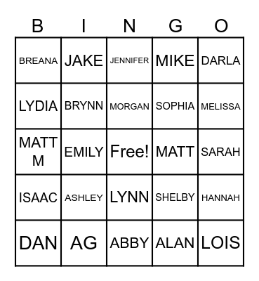 BOOTHMAN FAMILY REUNION '23' Bingo Card