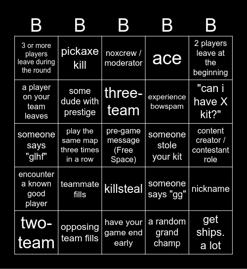 Battle Box Bingo Card