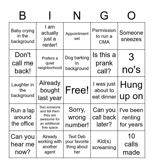 Realtor Fiesta BINGO - Carpenter Franklin Bingo Card