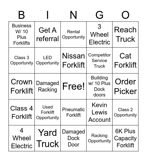 TMH Midsouth Bingo Card