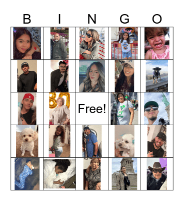 FAMILY BINGO Card