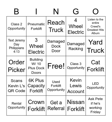 TMH Midsouth Bingo Card