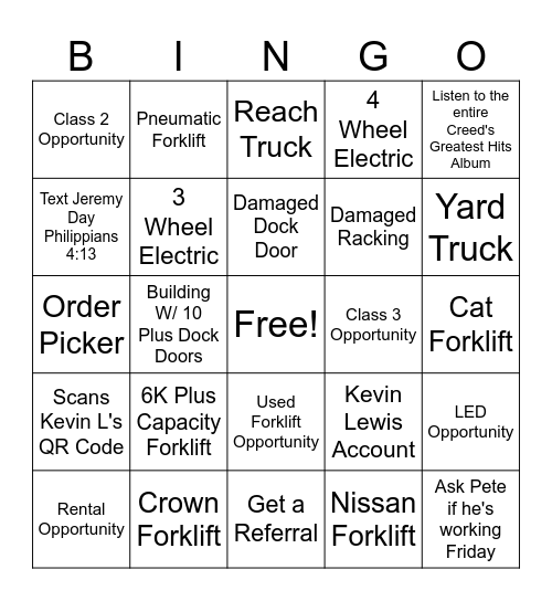 TMH Midsouth Bingo Card